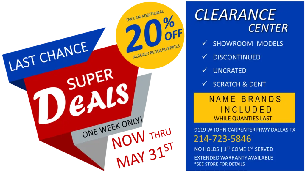 Memorial Day Clearance Event - Kitchen Appliances