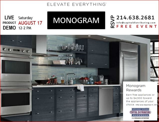 Capital Distributing | MONOGRAM kitchen appliancs