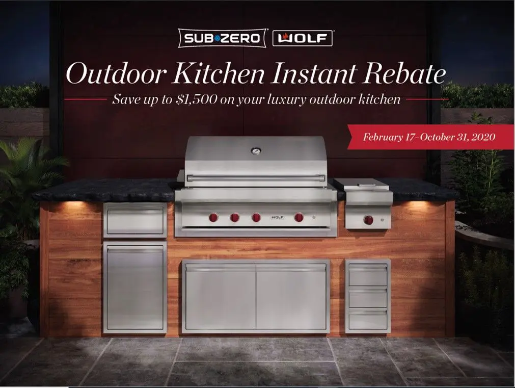 Wolf Outdoor Kitchen Instant Rebate | Sub-Zero, Wolf, and Cove at Capital Distributing, Dallas TX 