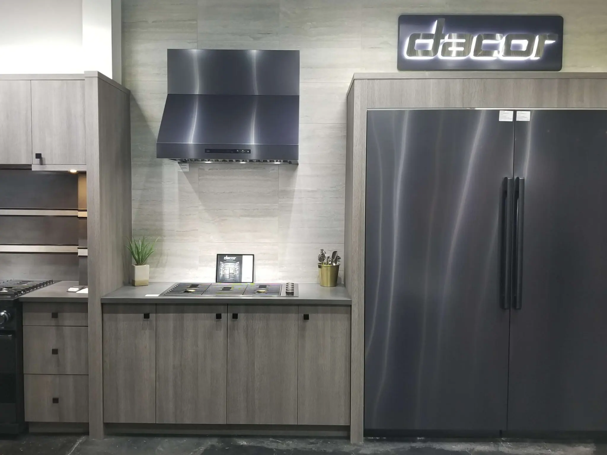 Dacor Refrigerator, Cooktop, and Vent Hood