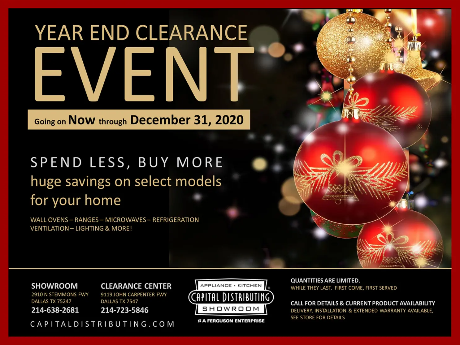 Capital Distributing | Year End Clearance Event 2020