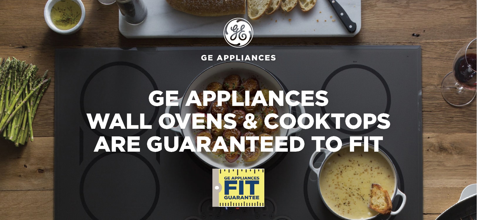 Cafe GE wall ovens and cooktops come with the FIT Gaurantee
