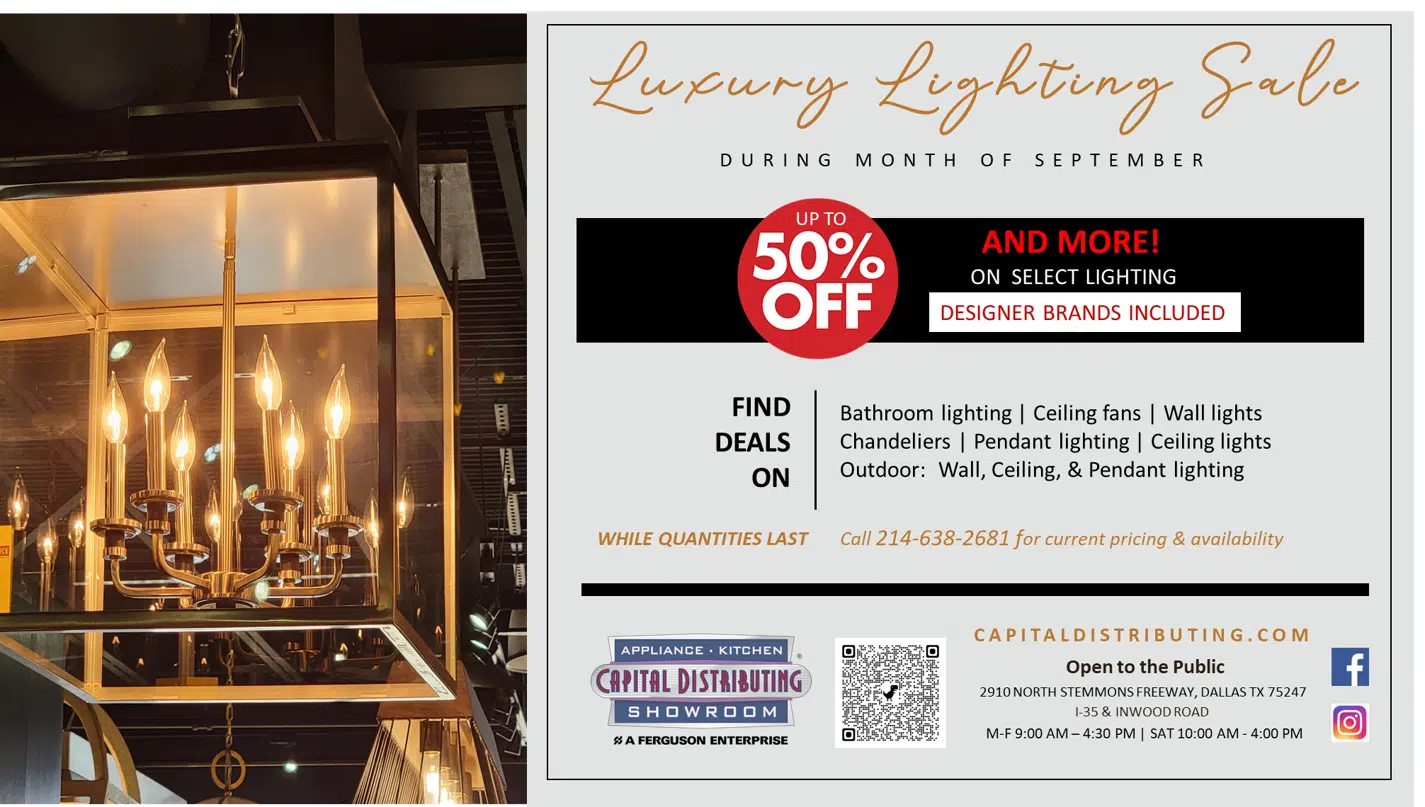 Lighting and Design Sale at Capital Distributing