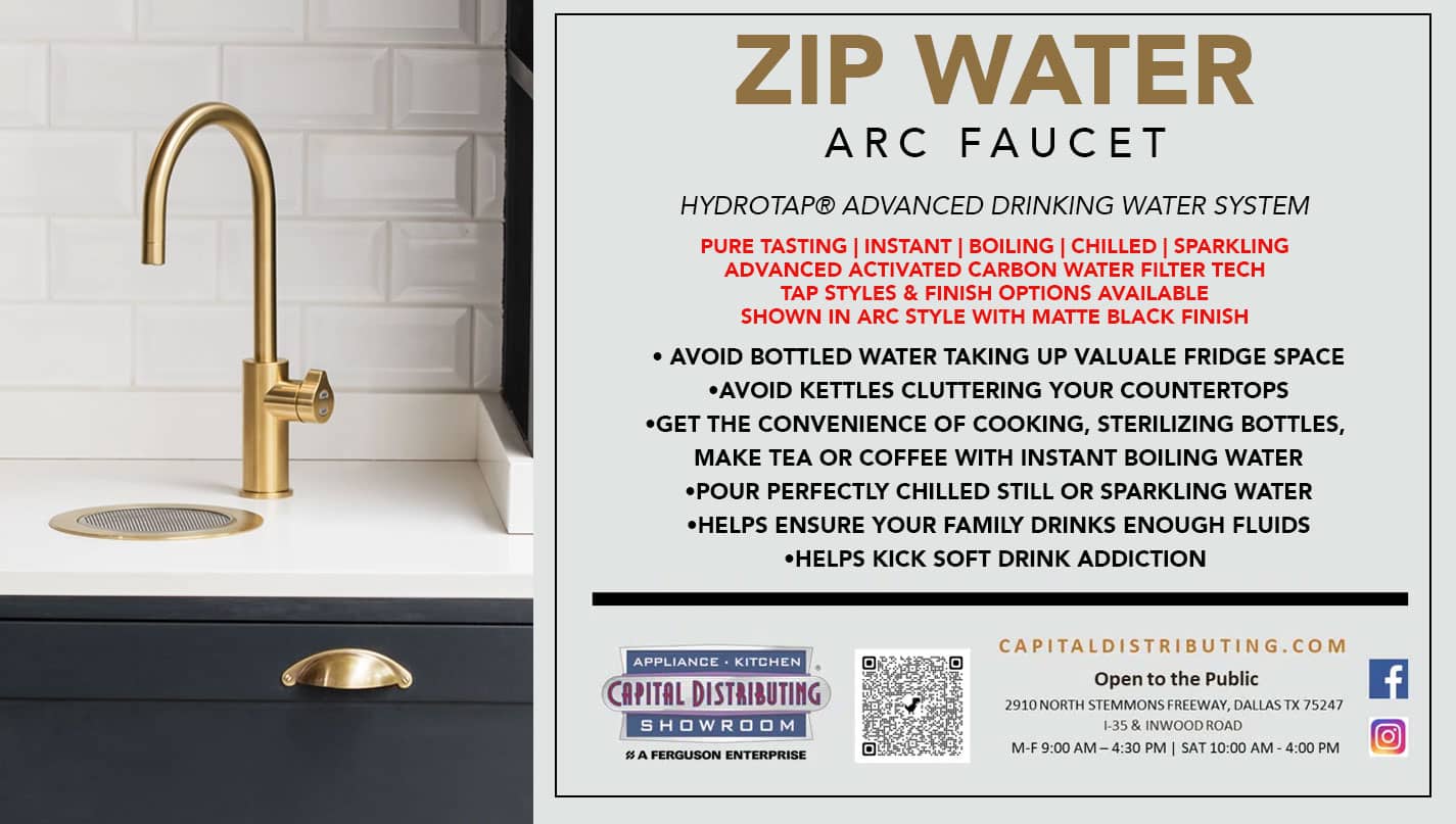 Zip Water Arc Faucet Available at Capital Distributing