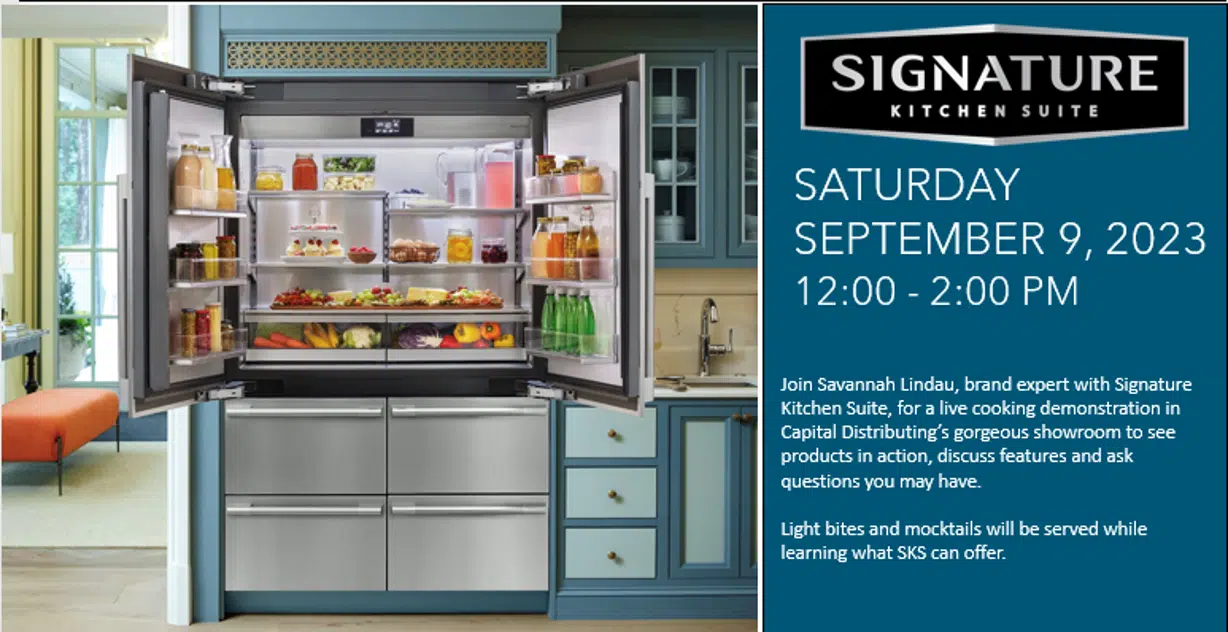 Signature Kitchen Suite Live Product Demonstration at Capital Distributing Showroom Saturday September 9
